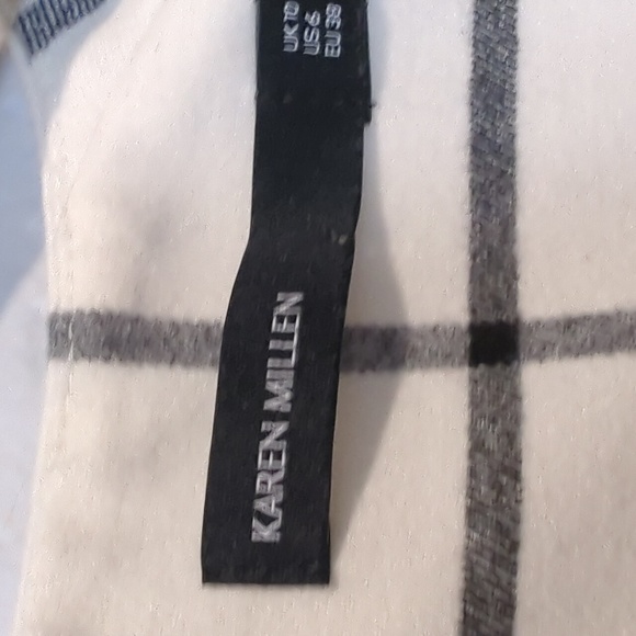 KAREN MILLEN FITTED LARGE CHECK PRINT DRESS - Picture 5 of 8